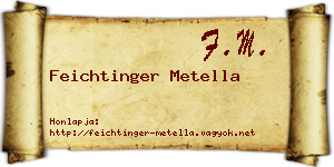 Feichtinger Metella névjegykártya